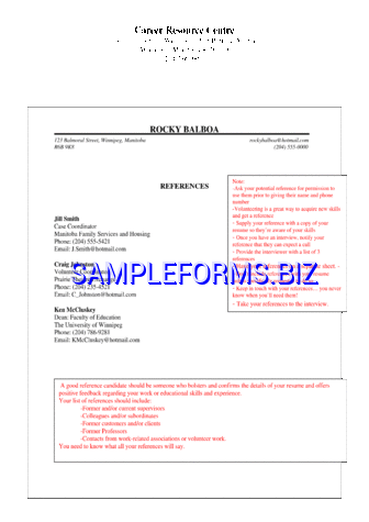 References Template 3 pdf free